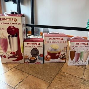 Milkshake and Ice Cream Maker Set - Red and Silver